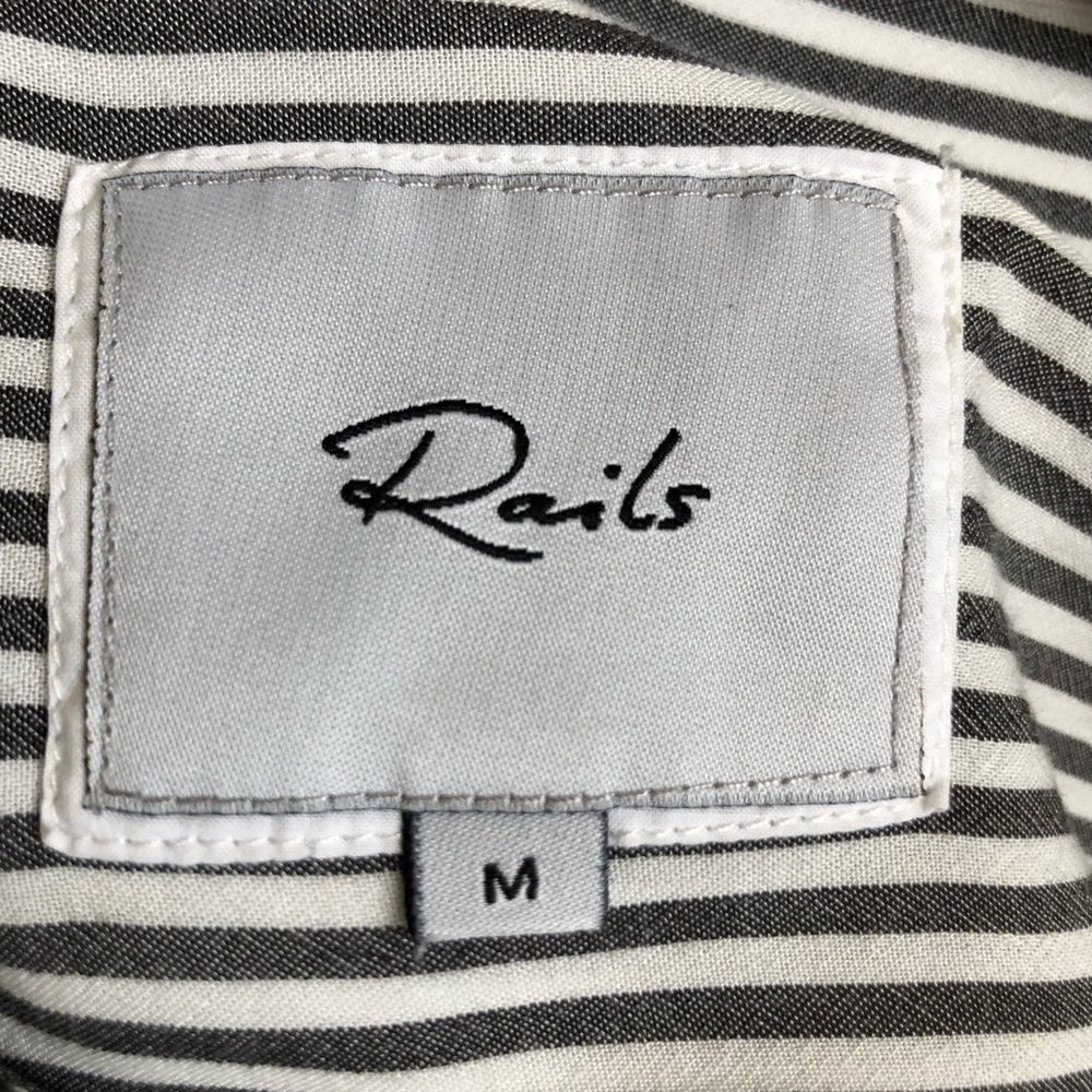 Rails Aly Button Front Blouse Belize Stripe Top S… - image 8